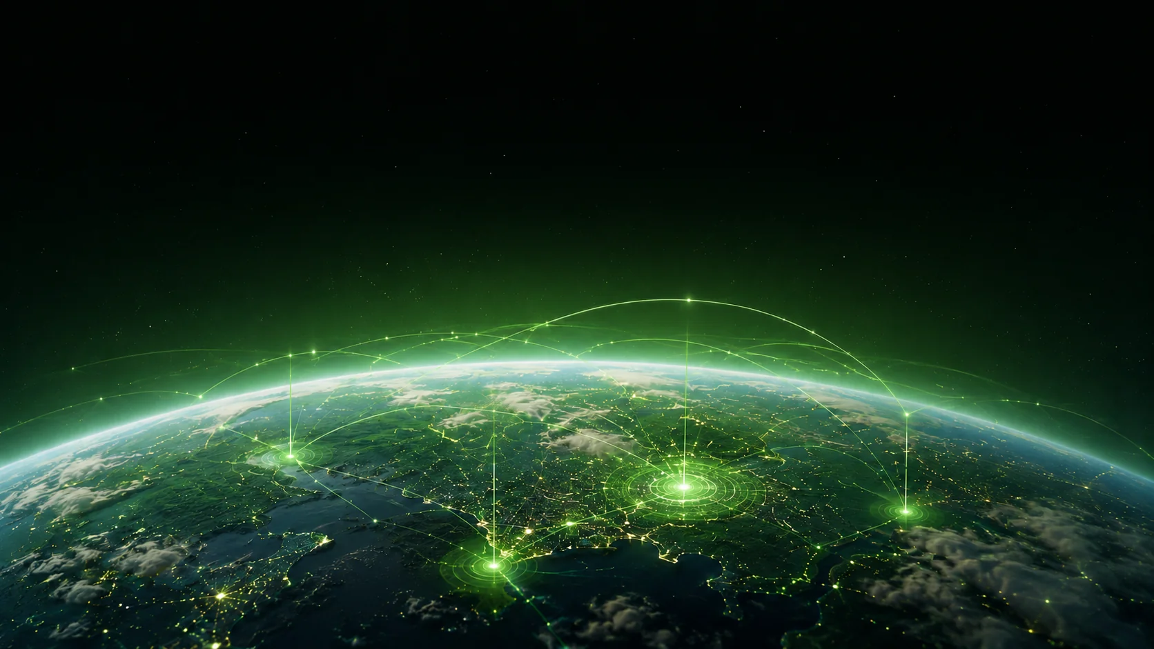 A global network of air-quality monitoring stations lighting up the planet